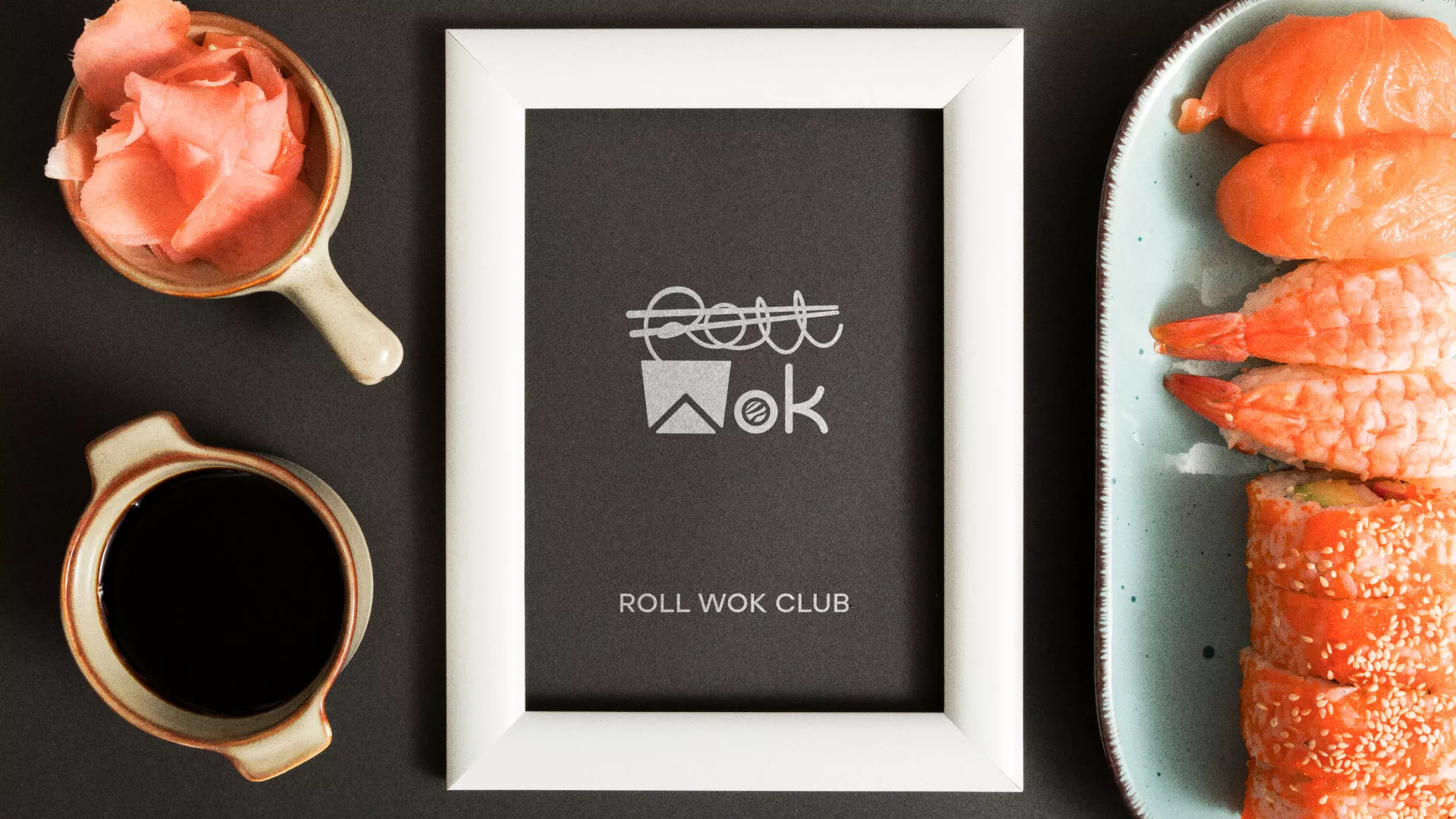 Разработка логотипа суши-бара «Roll Wok Club» в Малоярославце