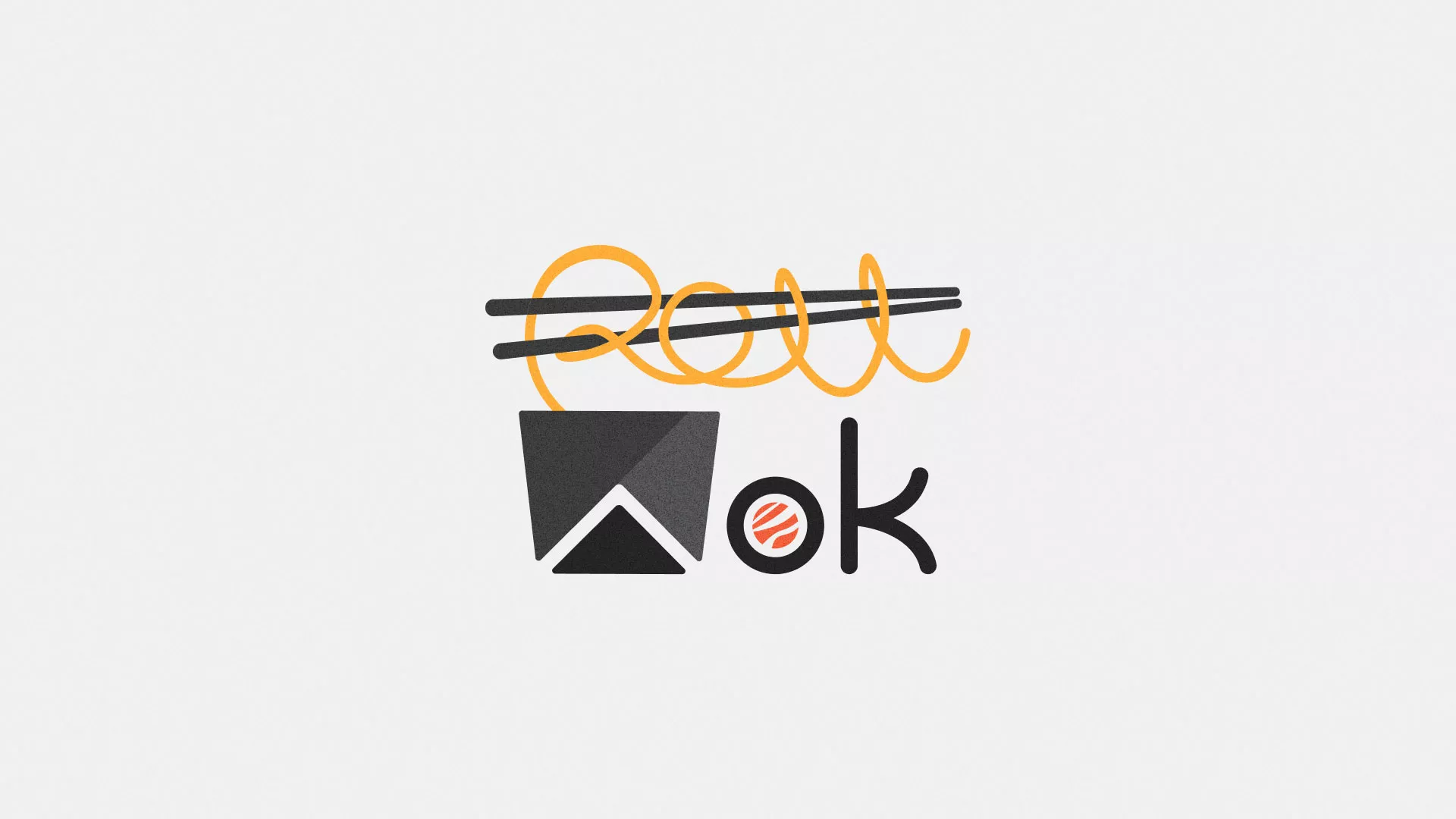 Разработка логотипа суши-бара «Roll Wok Club» в Малоярославце